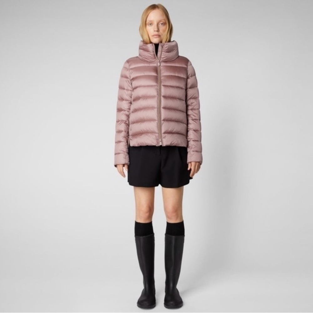 SAVE THE DUCK Women's pink Elsie Puffer Jacket, size 1/S